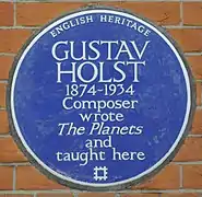 En mémoire de Gustav Holst.