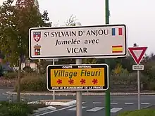 Panneau de jumelage.