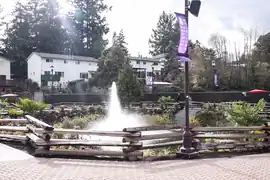 Une fontaine au stade.