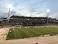 En 2019, le stade en travaux avec l'ancienne piste enlevée.