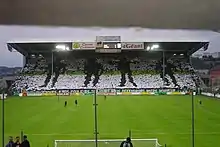 Tifo des supporters de l'AS Saint-Étienne.