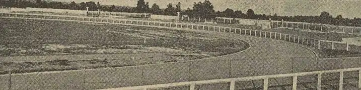 Vue du stade du Hameau, le 09 Octobre 1949