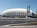 Le stade vu de profil