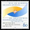 Timbre postal commémorant le 90e Katholikentag allemand à Berlin 1990