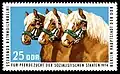 Chevaux Haflinger sur un timbre poste est-allemand de 1974.