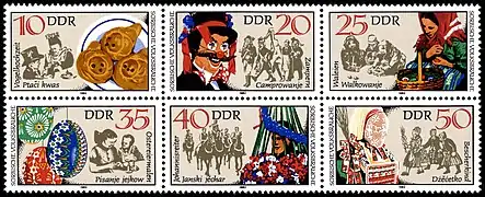 Timbres bilingues de la RDA. (1982)