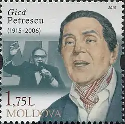 Timbre moldave figurant Gică Petrescu.