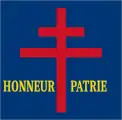 Drapeau du gouvernement du Tchad « France libre » sous Pierre-Olivier Lapie (1940-1942).