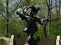 Statue de Pardoes qui tourne sur l'Horloge magique