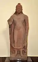 Bouddha debout, inscrit de l'an 115 de l'ère Gupta (434), Mathura.