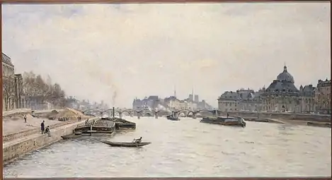Le Pont des Arts, vue du pont RoyalStanislas Lépine, vers 1884Musée Carnavalet, Paris
