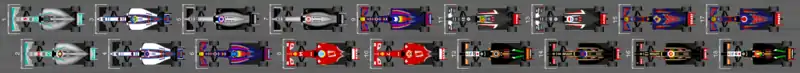 Schéma de la grille de départ du Grand Prix automobile du Brésil 2014