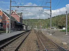 Vue depuis le passage à niveau.