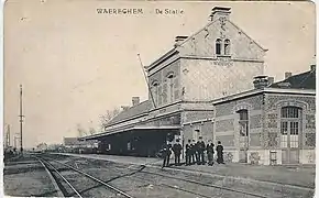 La gare vers 1900. Elle fut détruite en 1918.