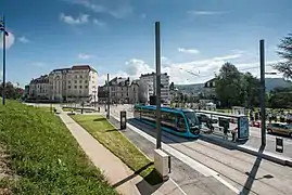 Station Gare Viotte de la ligne 2 du tramway de Besançon.