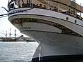 La poupe du Staatsraad Lehmkuhl et sa frise arrière