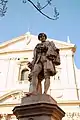 Statue de Pietro Metastasio à Rome de face.