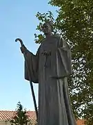 Statue de saint Philibert érigée pour le 11eme centenaire de la translation des reliques.