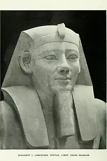 visage pharaonique empreint de sérénité