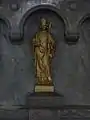 Statue de saint Blaise se trouvant du côté gauche de l'entrée