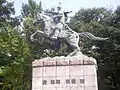 Statue de Kim Yusin dans le parc Namsan de Séoul.