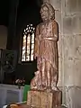Saint-Jean-du-Doigt : église paroissiale, statue de saint Jean (sant Yann).