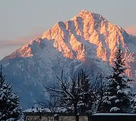 Le sommet du Hochstaufen vu depuis Salzbourg