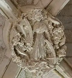 Clef de voûtefigurant ste Catherine