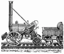 1829 Fusée de Stephensonvitesse et 1re ligne pour passagers.