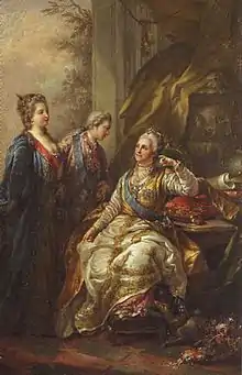 Le tsarévitch Paul présente à sa mère Catherine II sa fiancée (1776)