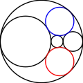 Le même ensemble de cercles, avec un autre choix des cercles de départ.