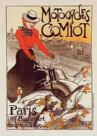 Théophile Alexandre Steinlen, affiche pour les Motocycles Comiot (1899).