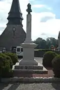 Buste de Marianne, devant l'église.