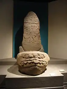 Stèle 1 d’Izapa exposée au Musée National d'Anthropologie de Mexico.