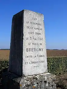 Stèle du traité de Brétigny.