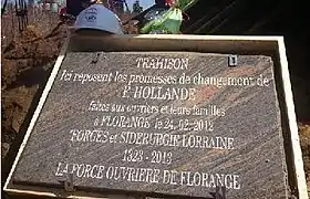 Stèle commémorative de Florange.
