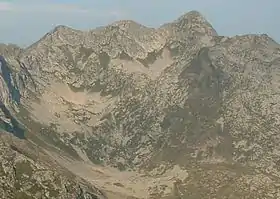 Vue du Corno Stella depuis le passo dello Scoltador.