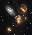 Quintette de Stephan par Hubble Space Telescope. Juillet 2009