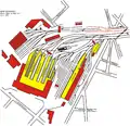 Plan des voies de la gare de Stettin en 1952.