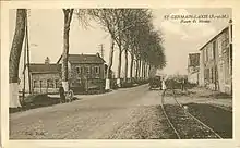  Route de Meaux à Saint-Germain-Laxis en direction de Crisenoy, au début du XXe siècle.