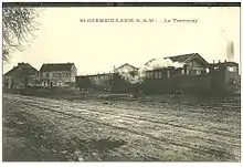 Gare de Saint-Germain-Laxis au début du XXe siècle.