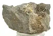 Vieil échantillon gris étain de la mine des Challanches, Allemont