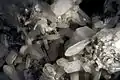 Stilbite et calcite - St Andreasberg Allemagne (XX5 mm)