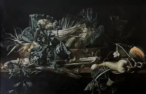 Nature morte aux légumes, musée des beaux-arts de Budapest.