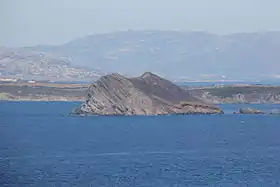 Vue de l'île le 4 octobre 2015.