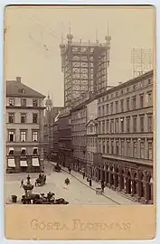 La tour de téléphone en 1891.