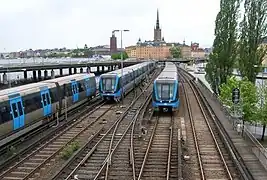 Le métro de Stockholm.