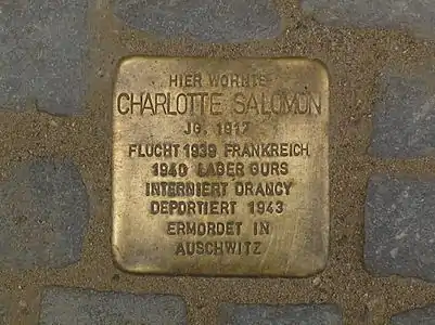 Stolperstein, Wielandstraße 15, Berlin-Charlottenburg.