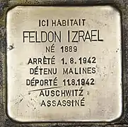 Feldon Izrael, rue Chavannes, 38 à Charleroi.