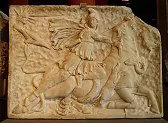 Bas-relief de la tauroctonie. Musée romain-germanique de Cologne.